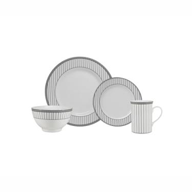 Imagem de Serviço de 24 Peças com Bowl e Caneca em Porcelana, Decoração Aline, Porcelana Schmidt