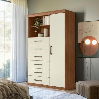 Imagem de Multi-Cômoda 1 Porta 6 Gavetas Marabá - Santos Andirá