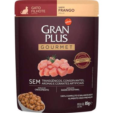 Imagem de Gran Plus Gourmet Sache Gatos Filhotes Frango 85g