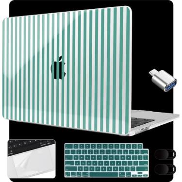 Imagem de MEEgoodo Capa para MacBook Air de 15 polegadas M4/M3/M2 2025 2024 2023, compatível com modelo (A3241/A3114/A2941) para MacBook Air de 15 polegadas, laptop com teclado e capa de câmera e adaptador OTG