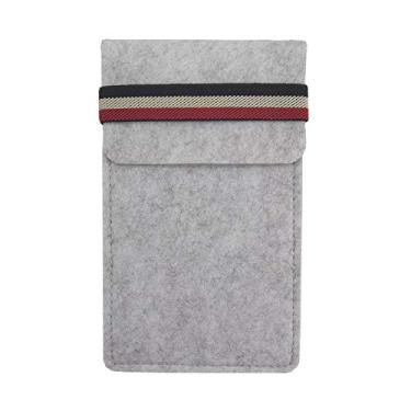 Imagem de Bolsa de armazenamento de celular para celular - Capa protetora de feltro carteira bolsa de bolso para cartões dinheiro óculos de sol fone de ouvido carregador USB cabo de dados canetas cosméticos