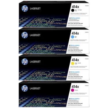 Imagem de Kit HP Original 4 Cartucho Toner M454dn M479dw M 454 414x