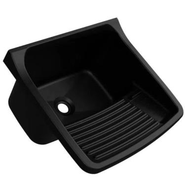 Imagem de Tanque Plástico Para Lavar Roupa 22 Litros Preto - Tq0-scpr1 - Astra