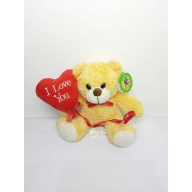 Imagem de Urso Apaixonado com Balão de Amor Amarelo - Pelúcia 20 cm - Tuka Toy