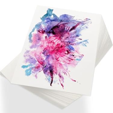 Imagem de 300 folhas de papel aquarela, 12,7 x 17,8 cm, papel de aquarela a granel, 49,9 kg, papel APaint 230 GSM para aquarela, desenho, artistas, adultos