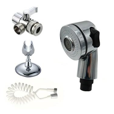 Imagem de Kit de mangueira para desviador de cabeça de chuveiro, acessórios de torneira de montagem faça você mesmo, pia de cozinha, lavatório de cabelo e spray de chuveiro para filhotes de gato