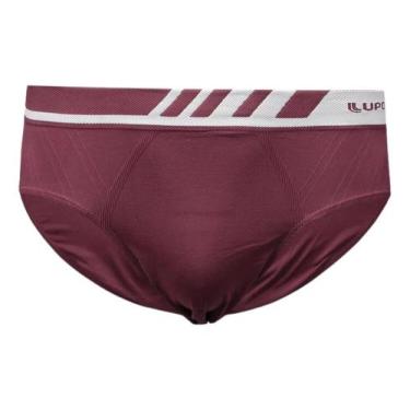 Imagem de Kit 3 Cuecas Slip Microfibra Sem Costura Lupo P Ao Xg, Vinho, M