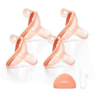 Imagem de Conjunto de 4 chupetas Garkoko de silicone sem BPA de 0 a 6 meses