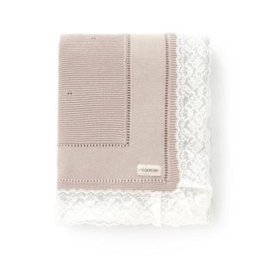 Imagem de Cobertor de bebê YIXPOH 100% algodão orgânico 102x76 cm Camel