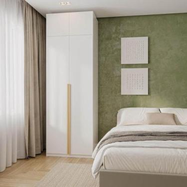 Imagem de Guarda-Roupa Modular 80cm com Portas e Prateleiras Jade CabeCasa Madei