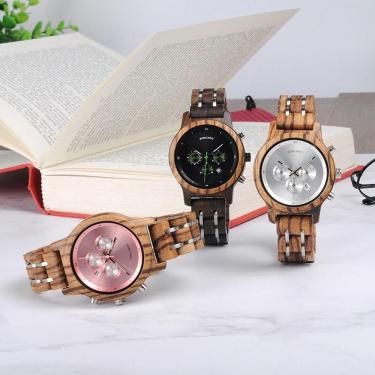 Imagem de Relógio Feminino Bobo Bird P18 À Prova D'Água Branco