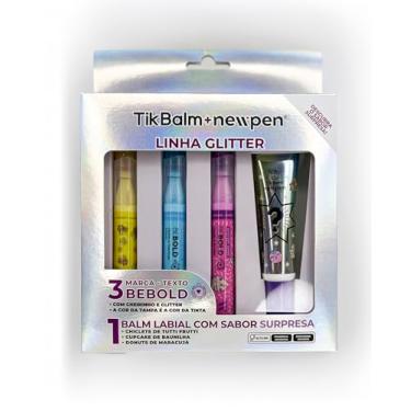 Imagem de Newpen Marca Texto Bebold Tikbalm- com Gloss Labial Surpresa e 3 Marca textos Bebold Perfumadas com Glitter – Kit Completo de Estilo e Funcionalidade