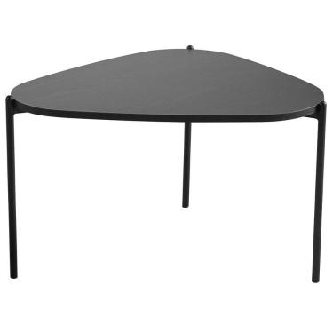 Imagem de Mesa De Centro Para Sala De Estar Pés Metálicos Alta Adek A03 Nero Preto - Lyam Decor