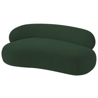 Imagem de Divã Recamier Luxo Canadá 200cm Lado Direito Linho Adj Decor Verde