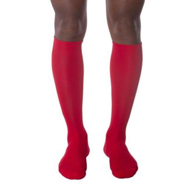 Imagem de Meião Futebol Masculina Adulto Selene, 39 a 43, Vermelho