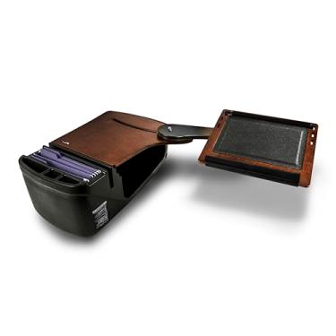 Imagem de AutoExec AE-RDBSLH-21M Reach Car Desk para sua estação de trabalho de veículo e escritório móvel, banco traseiro, lado esquerdo, mogno