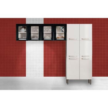 Imagem de Cozinha Modulada Bertolini Evidence 3 Peças (2aéreos+1paneleiro) Cpt50 Branco-preto-bertolini