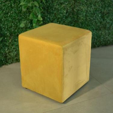 Imagem de Puff Quadrado em Suede para Bancada Penteadeira de Maquiagem - DECOR B