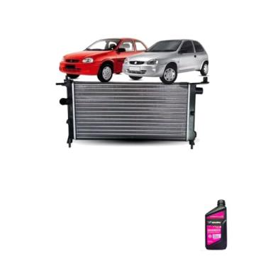 Imagem de Kit Radiador GM Corsa 1.0 1.6 8V S/AR 94> + Aditivo Radiador Advanced Concentrado