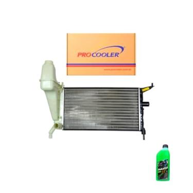 Imagem de Kit Radiador GM Celta 1.0 1.4 2000 2006 Sem Ar + Aditivo Paraflu Verde