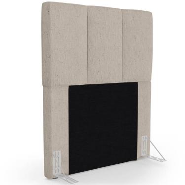 Imagem de Cabeceira Cama Box Solteiro 90cm Pérola W01 Linho Bege - Mpozenato
