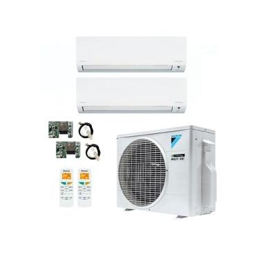 Imagem de Ar-Condicionado Bi Split Inverter R-32 Daikin 18.000 (2x Evap HW 9.000) Só Frio 220V + Módulo Wi-Fi