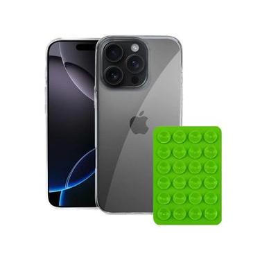 Imagem de Kit Capa Crystal Slim para Iphone 16 Pro Max + Ventosa VERDE