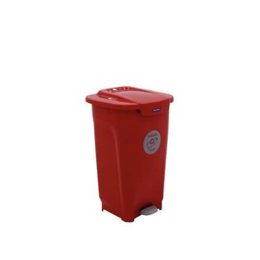 Imagem de Lixeira Tramontina T-Force Coleta Seletiva Plástico em Polipropileno Vermelho 50 L