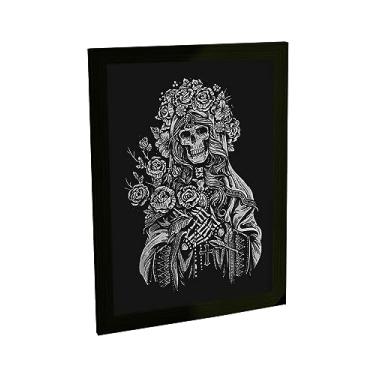 Imagem de Quadro Decorativo A2 Santa Muerte Dia Dos Mortos México Decoração Poster