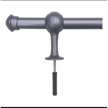 Imagem de Varão de Madeira 2 metros Decoração Elegante Sala Quarto Cozinha Escritório cortina Bege,Preto,Branco,Marron,Cinza varão de cortina(CINZA,02 UNIDADES)