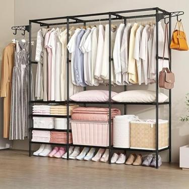 Imagem de Arara de Roupas Tripla Cabideiro Metálico Ajustável