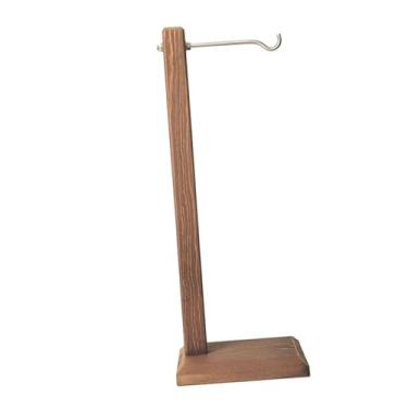 Imagem de IEUDNS Suporte de exibição de bolsa para bolsas, suporte de gancho de joias suporte de gancho de mesa de madeira suportes para pendurar guirlanda de armário fornecedores de uso de varejo marrom