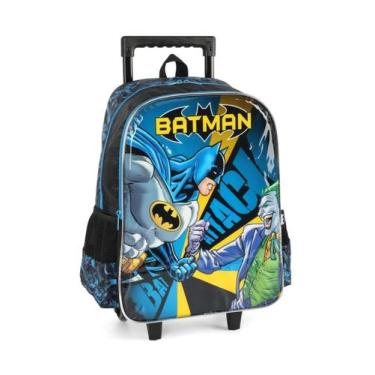 Imagem de Mochila Escolar de Rodas Infantil Menino Batman Morcego - Luxcel, Azul