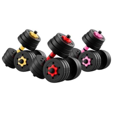 Imagem de Kit Halteres 6 Em 1 15/20/30Kg Musculação Ajustável Kettlebell Barra Anilha (Amarelo, Kit 20Kg)