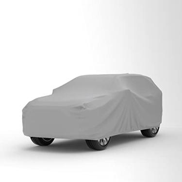 Imagem de Capa para carro SUV à prova de intempéries compatível com Toyota RAV4 2021 - 5L ao ar livre e interno - protege contra chuva, neve, granizo, raios UV, sol - forro de lã - trava de cabo, bolsa e tiras de vento