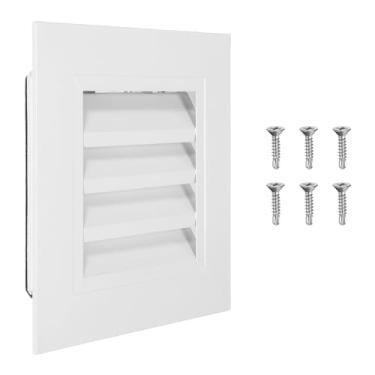 Imagem de PATIKIL Ventilação de frontão de 20 x 20 cm, 1 peça de ventilação de galpão de parede de liga de alumínio grade de ar quadrada com filtro inoxidável para teto de garagem no sótão da casa, tamanho da