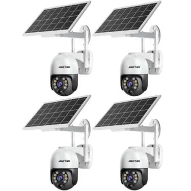 Imagem de ANJ.GG Câmera de Segurança Wi-fi Interna/Externa, Estilo Domo, 1080p HD, Detecção de Movimento, Segurança Residencial, L12*4, Sem fio/Com fio, Áudio Bidirecional, AC/DC, Wi-Fi