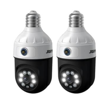 Imagem de ANJ.GG Câmera de Segurança Interna/Externa, Estilo Domo, Full HD 1080p, Visão Noturna, Monitoramento Residencial, P17-preto*2, Wi-Fi/Com fio, Áudio 2 vias, AC/DC, Wi-Fi