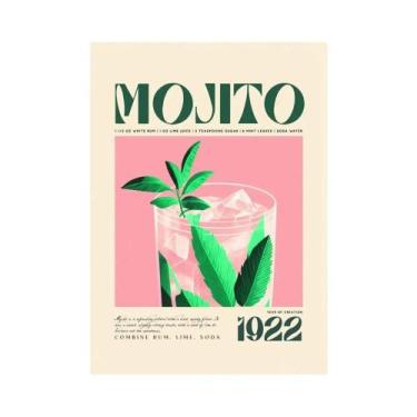 Imagem de Arte De Parede Em Lona Com Bebidas De Coquetel Retrô: Negroni, Daiquir