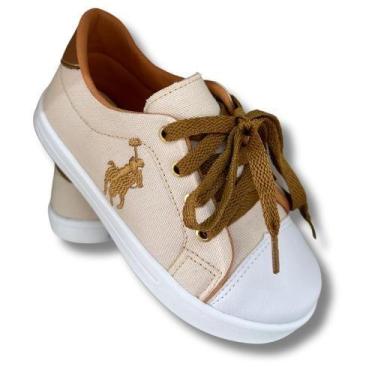 Imagem de Tênis Infantil Bege - Bento E Maria Moda Infantil, 30, Palha