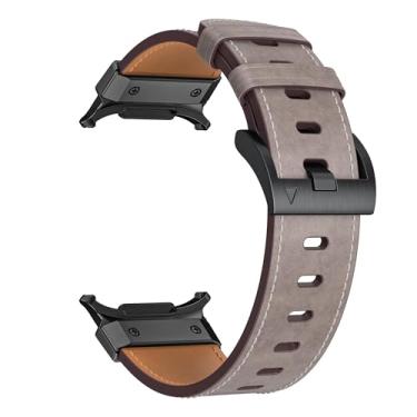 Imagem de KAVJU Pulseira de couro de metal para Samsung Galaxy Watch Ultra 47 mm de aço inoxidável para Galaxy Watch Ultra 47 mm, Watch 7 Ultra, Ágata