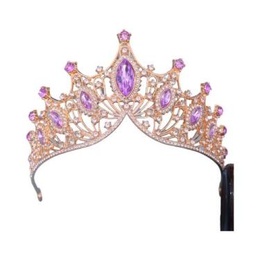 Imagem de 1pc noiva strass coroa tiara barroco atmosfera de luxo liga coroa fest
