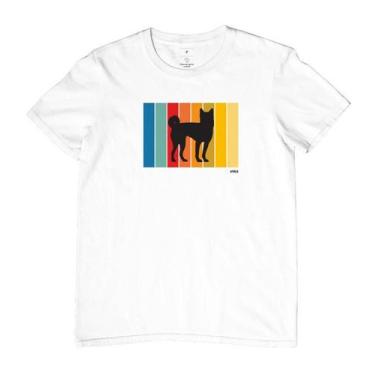 Imagem de Camiseta Masculina Shiba Barras - Reserva INK, GG, Branco