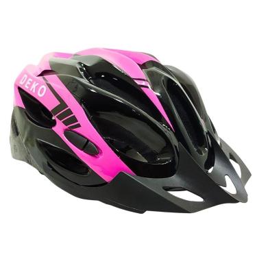 Imagem de Capacete Ciclismo Mtb Bike Bicicleta Led Sinalizador Rosa Pisca-Unissex