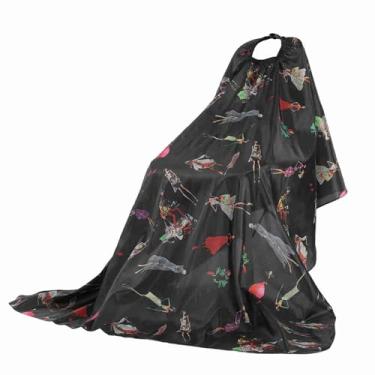 Imagem de CUOFYUNL Preto com Listras Vermelhas Salão de Corte de Cabelo Cabeleireiro Barbeiros Capa de Corte de Cabelo Para Adultos