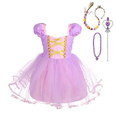 Imagem de Dressy Daisy Fantasias de princesa, aniversário, fantasia de Halloween, Natal, vestidos de festa para grils com acessórios, tamanho 7