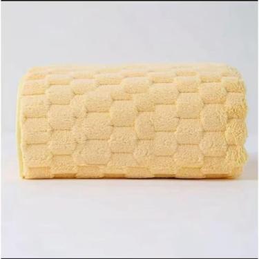 Imagem de Toalha De Banho Grande Cm Alta Absorção Viagem Natação Academia Praia Seca Rápidolin333 (Amaralo)