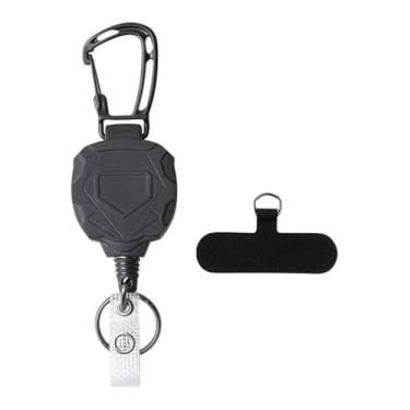 Imagem de KiBcsLic Chaveiro retrátil com cordão para celular, porta-crachá com mosquetão para esportes, Style B