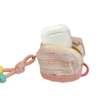 Imagem de Capa de fone de ouvido feminina feminina feminina para AirPods 4, capa criativa multifuncional de luxo elegante porta-chaves para AirPods 1/2/3/4/Pro/Pro2/Pro 3, bolsa organizadora de cabos, bolsa