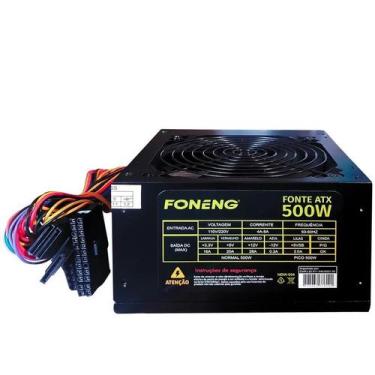 Imagem de Fonte ATX 500w Foneng HDW-0004 S/ Embalagem S/ Cabo - Oem